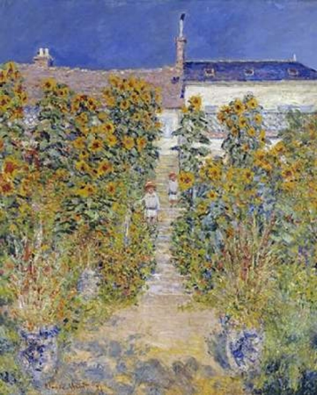 The Artists Garden at Vetheuil Poster Print by Claude Monet - Item # VARPDX265266